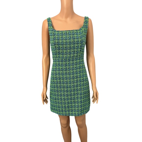Shein Dresses | Lime Green And Blue Dress By Shein. | Color: Blue/Green | Size: 8-10 | Pm-38221759's Closet